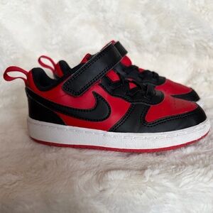 •Nike•Court Borough Low Recraft Sneaker | Red/ Black | Toddler 9